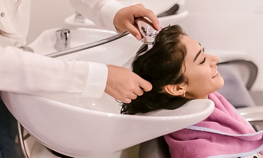 Image 2: Indulge in Blow dry, Scalp Message, Hydration, Coffee Scrub, & More 