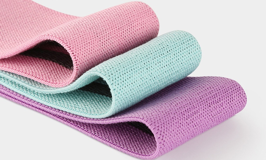 Image 2: 3Pcs Resistance Hip Booty Bands