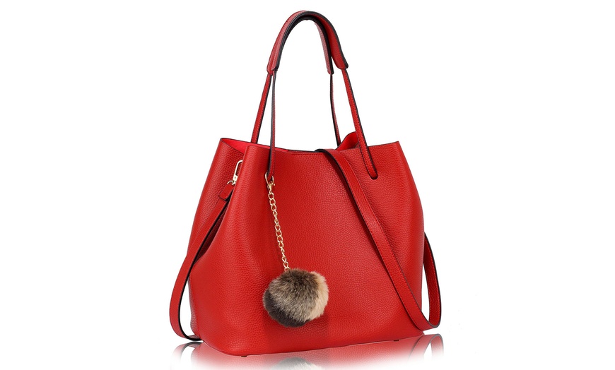 Image 2: Hobo Bag with Faux Fur Charm