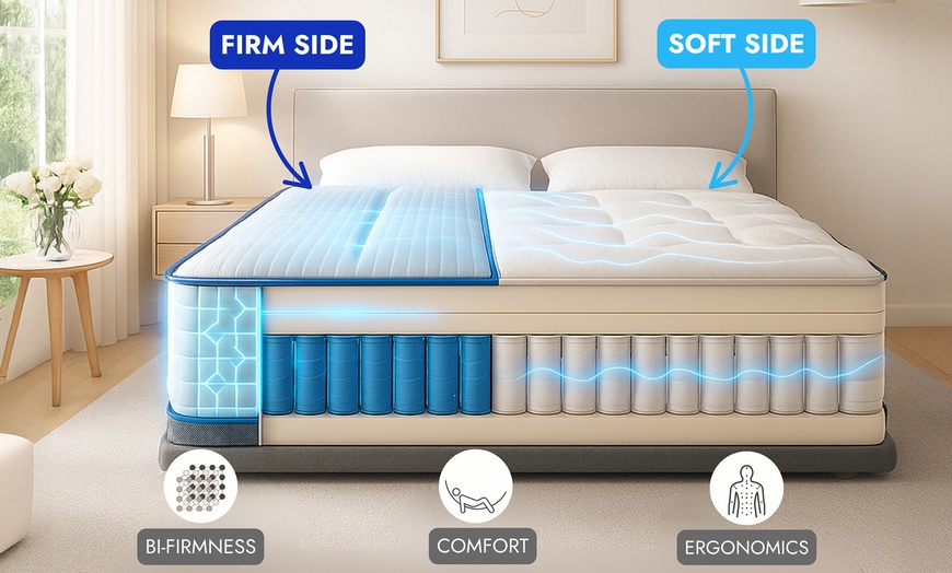 Image 3: Biconfort-Matratze, 2 Komfortzonen (weich & fest), Sampur