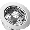 Image 4: Lot de filtre pour évier de cuisine 3-en-1 en acier inoxydable