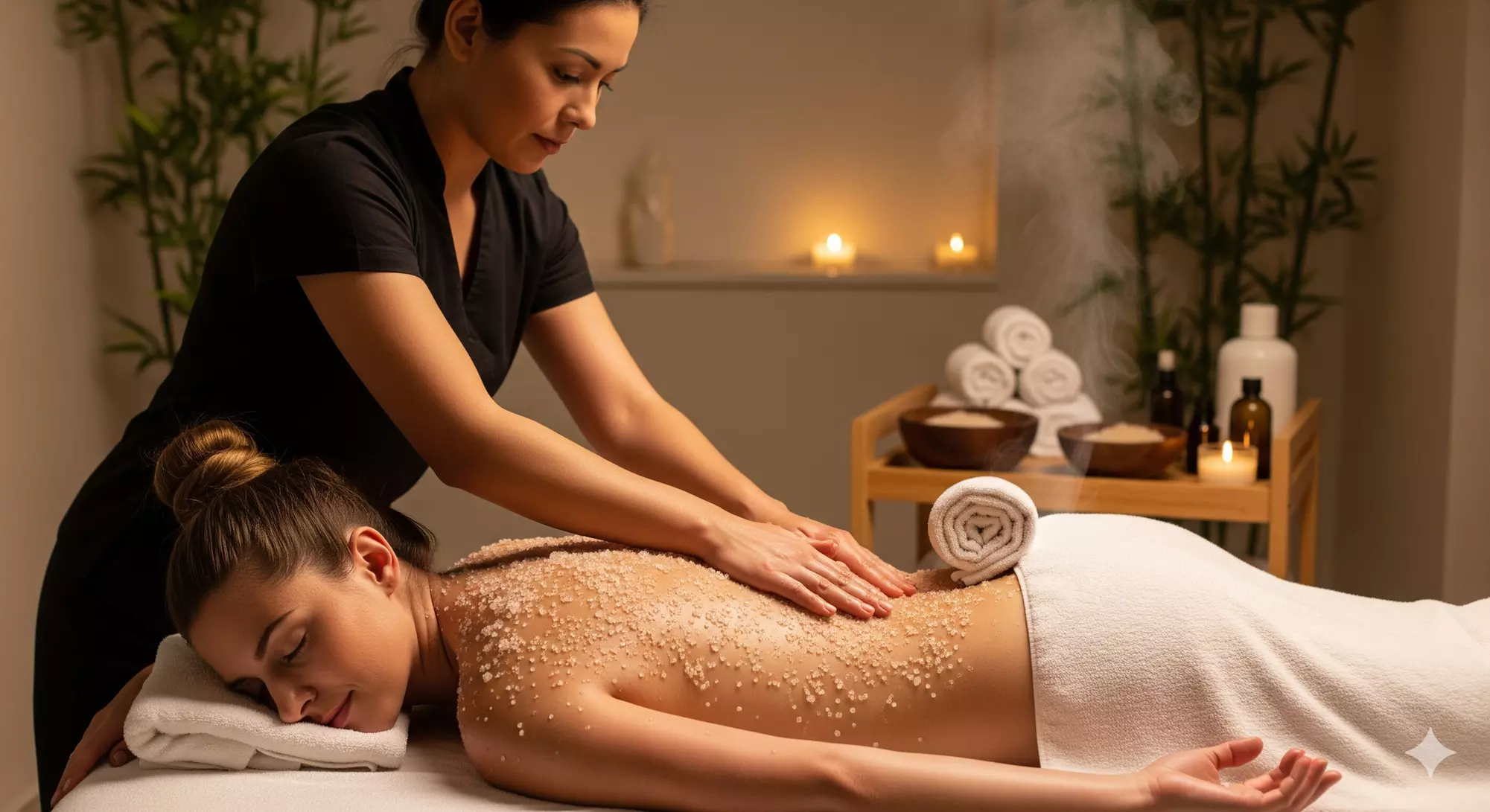 60-Minute Body Massage with Salt Scrub at New Happy Day Spa (Up to 23% Off) - Primary Image