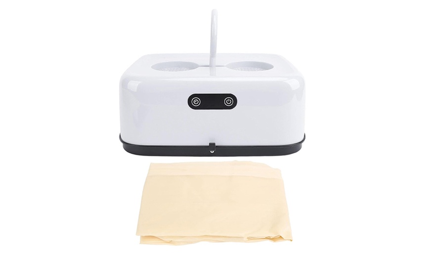 Image 2: Secador de ropa vertical y portátil con percha y funda de secado