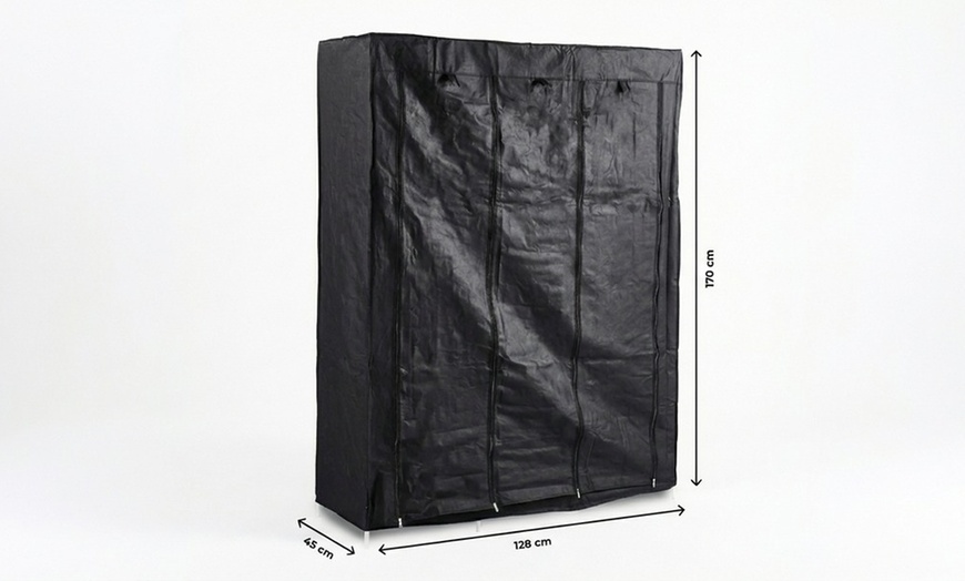 Image 3: Kledingkast van textiel 'Armando'