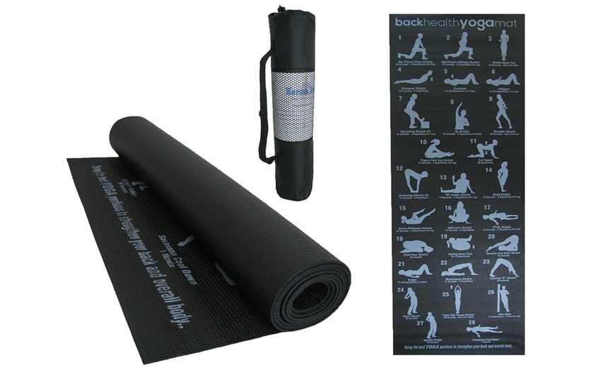 Image 2: Yoga Mat with 28-Position Guide