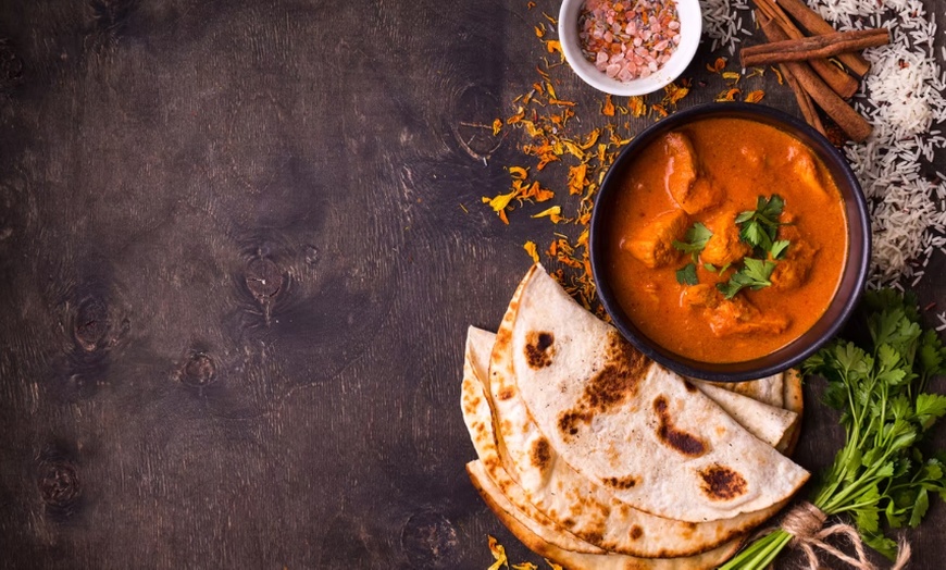 Image 3: Indian Dinner Feast with Wine and Dessert for 2, 4, or 6