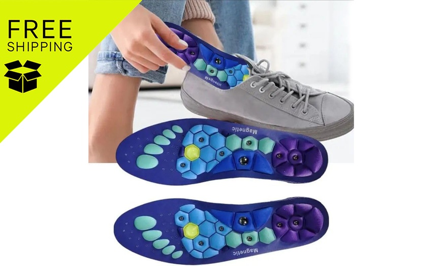 Image 1: Acupressure Arch Support Insoles with Magnetic Stimulation 