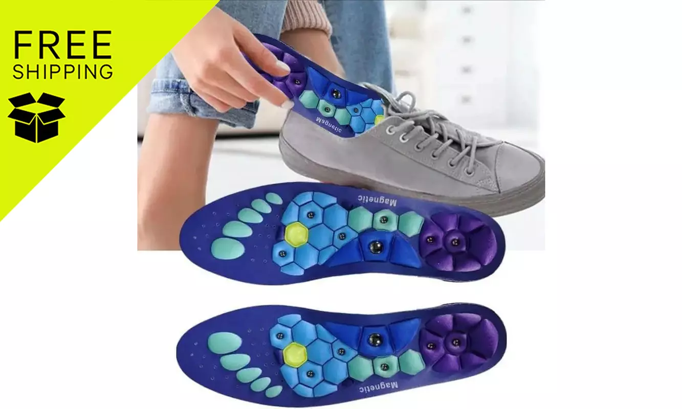 Acupressure Arch Support Insoles with Magnetic Stimulation