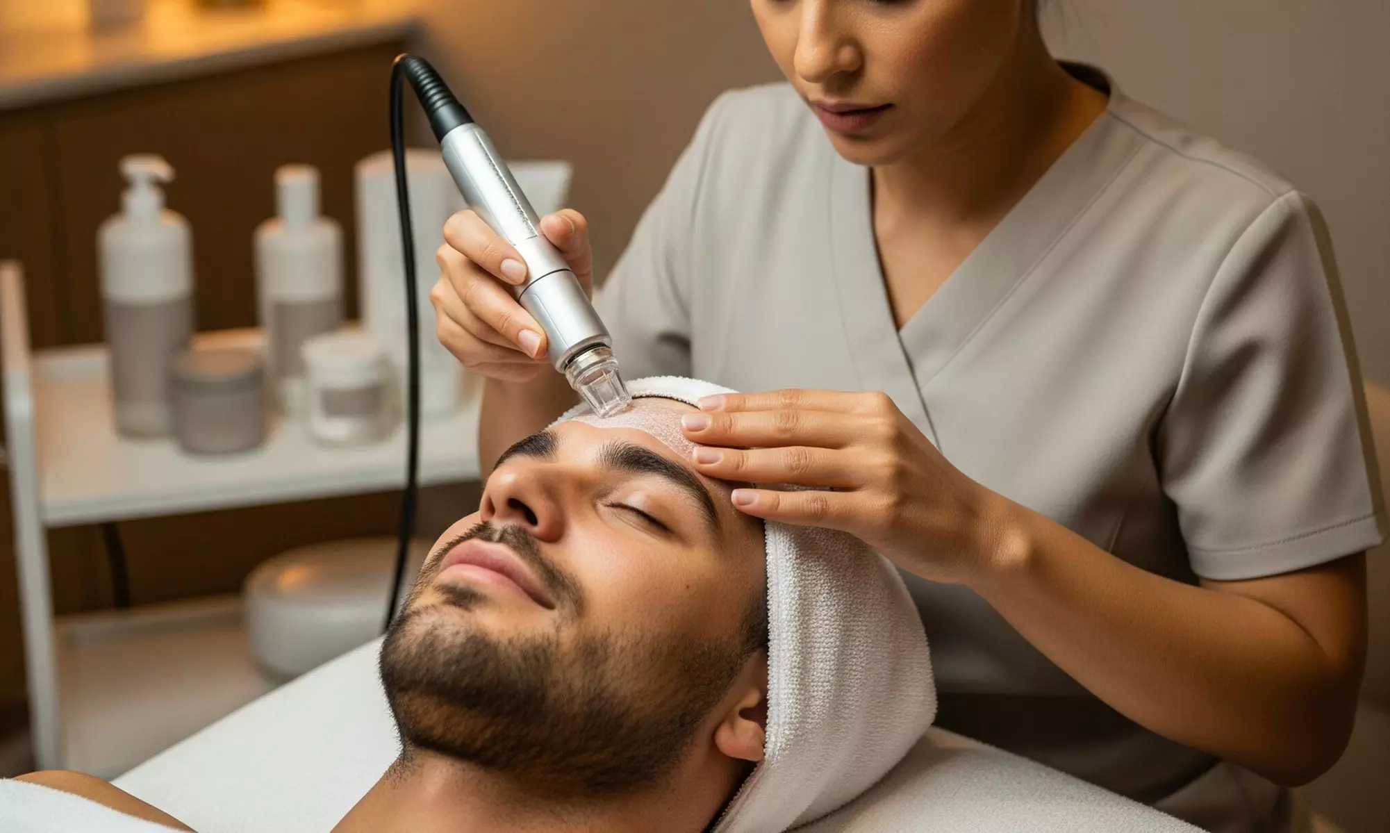 Skin Rejuvenation with Tailored Basic, Acne, Lifting Facials for Men