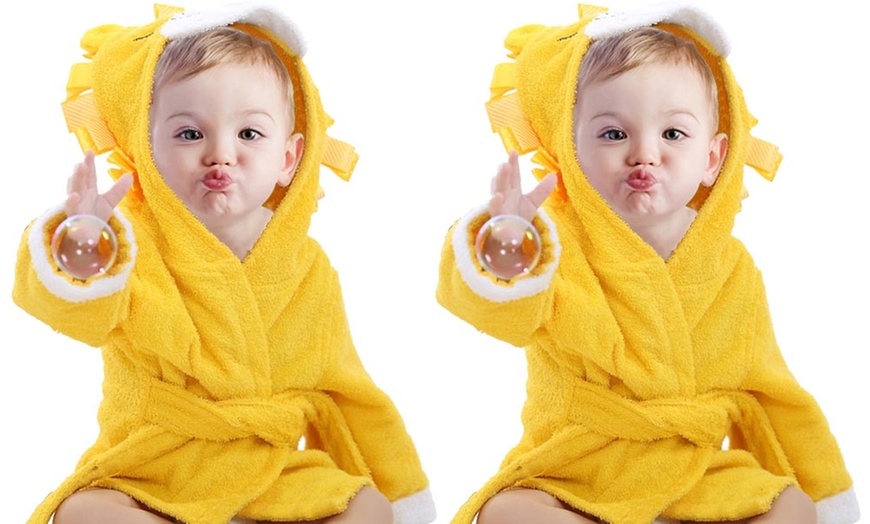 Image 9: Baby Cotton Bathrobe