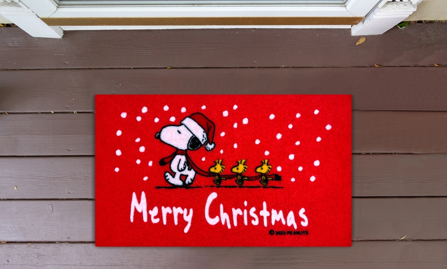 Image 1: 1 ou 2 paillassons de Noël inspiré de Snoopy