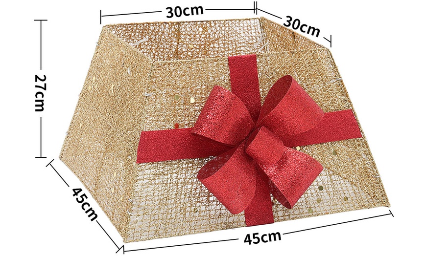 Image 14: Living And Home Christmas Square Tree Collar Basket