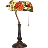 Image 3: HOMCOM Tiffany-Style Stained Glass Table Lamps