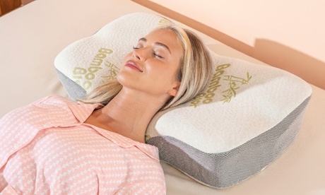 Almohada cervical con funda de bambú