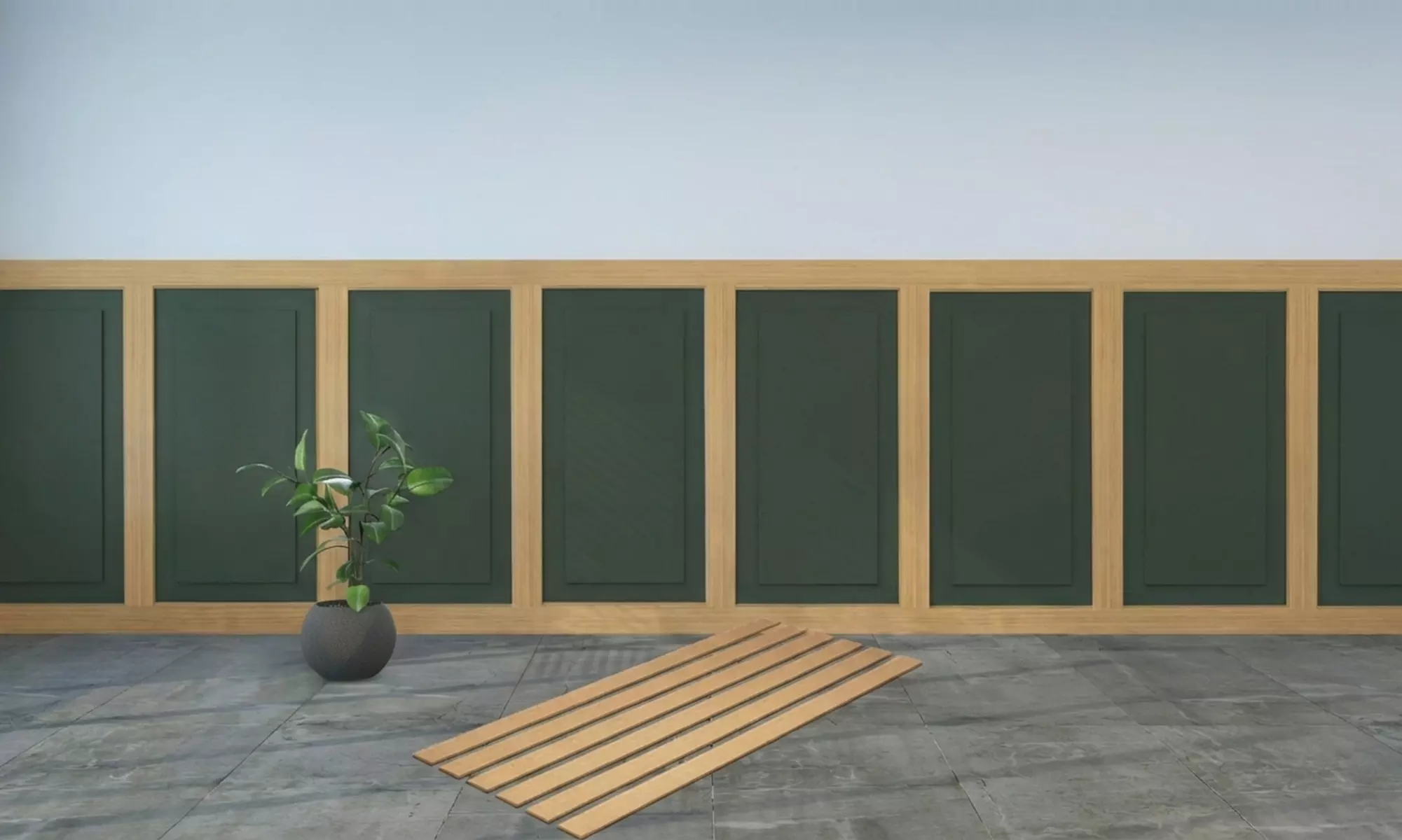 Six-Piece MDF Shaker Wall Panel Kit - Moisture-Resistant