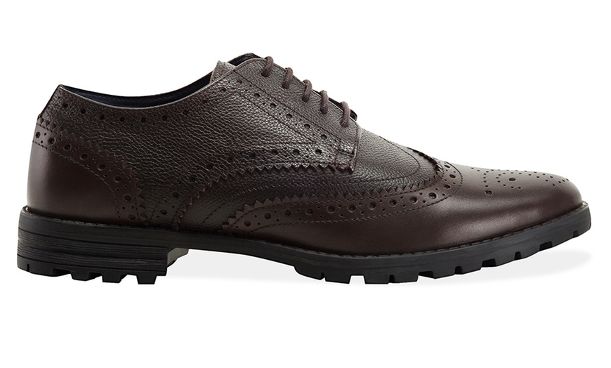 Image 17: Men's Leather Derby Brogues