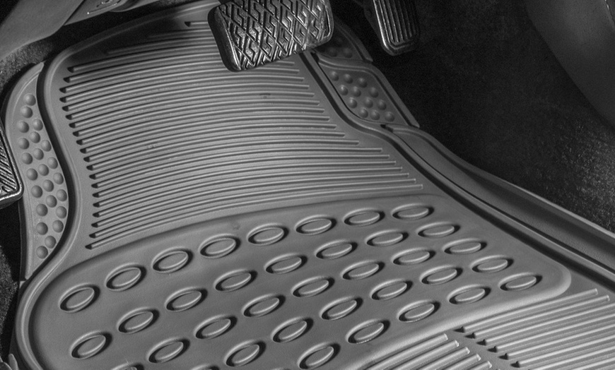 Heavy Duty Rubber Car Floor Mats Set 4 Piece Groupon 5433