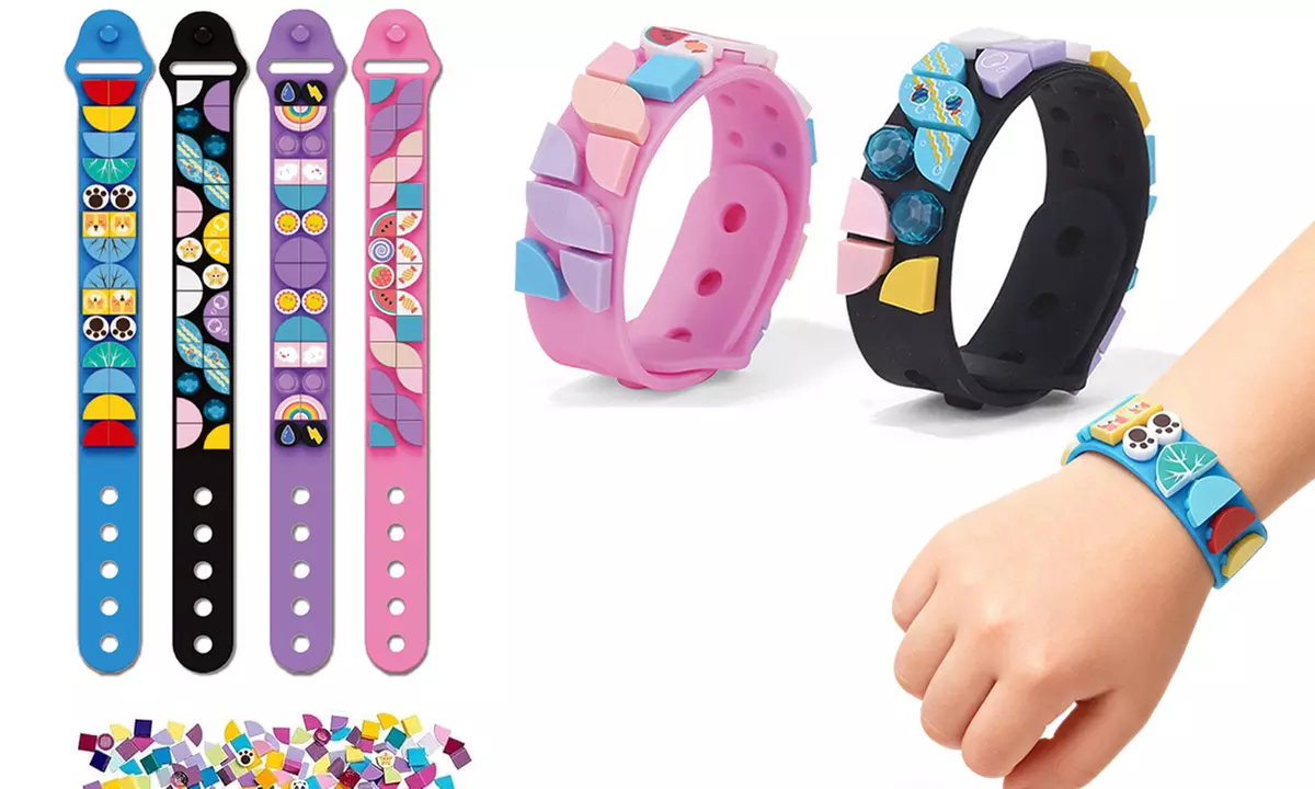 Set de 2 bracelets créatifs DIY pour enfants, coloris au choix - Primary Image