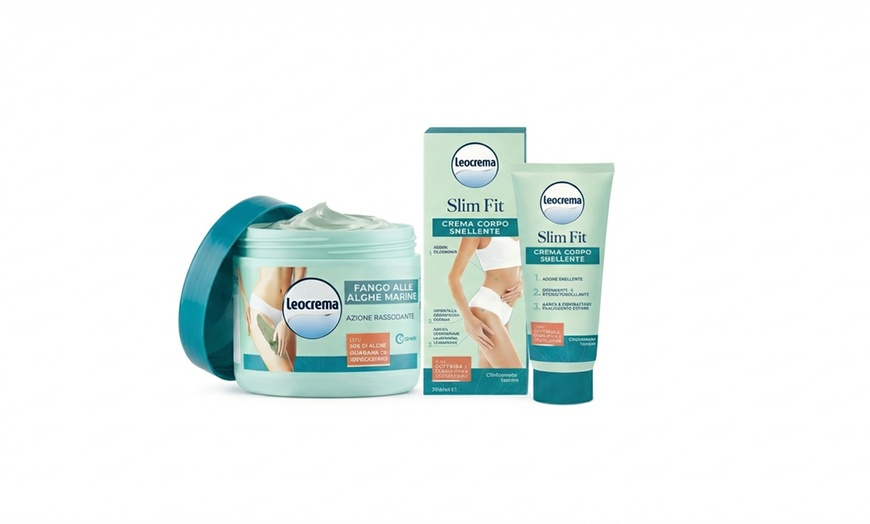 Image 3: Set Leocrema con fango alle alghe, thalasso scrub e crema snellente