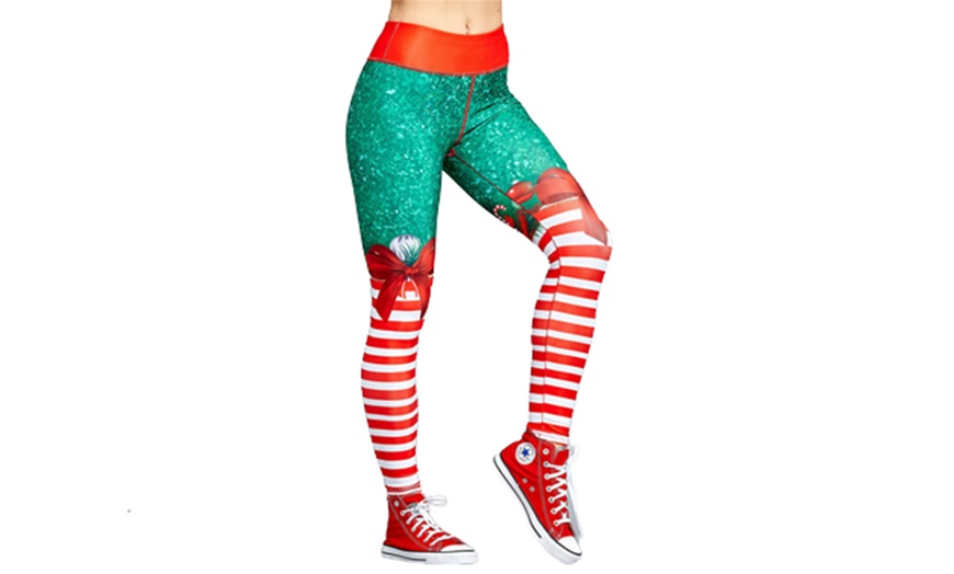 Image 5: Christmas Print Leggings