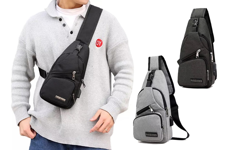 Image 1: 1 of 2 crossbody borsttas