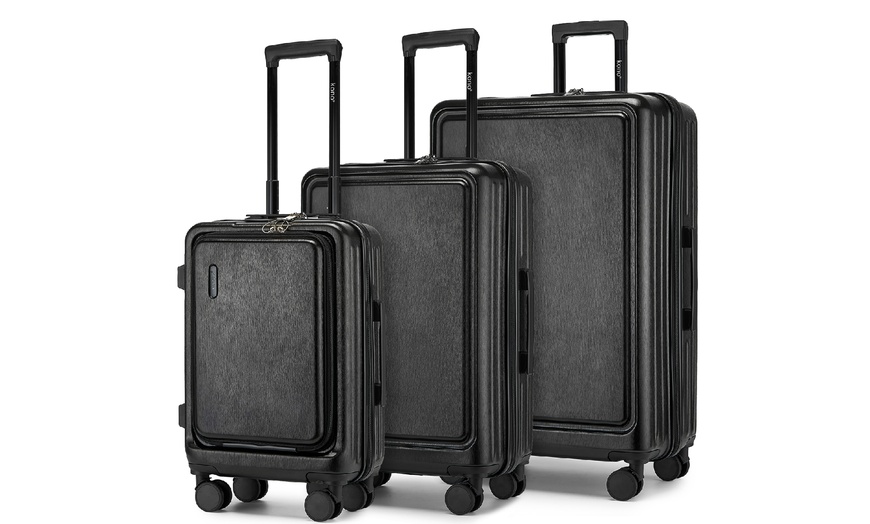 Image 9: KONO Hardshell Luggage Set with TSA Lock and 360° Spinner Wheels