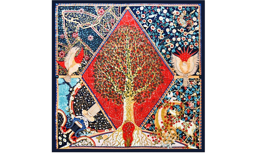 Image 19: Silk Scarf for Women in Five Styles