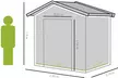 Large Galvanised Steel Apex Shed - Image 7