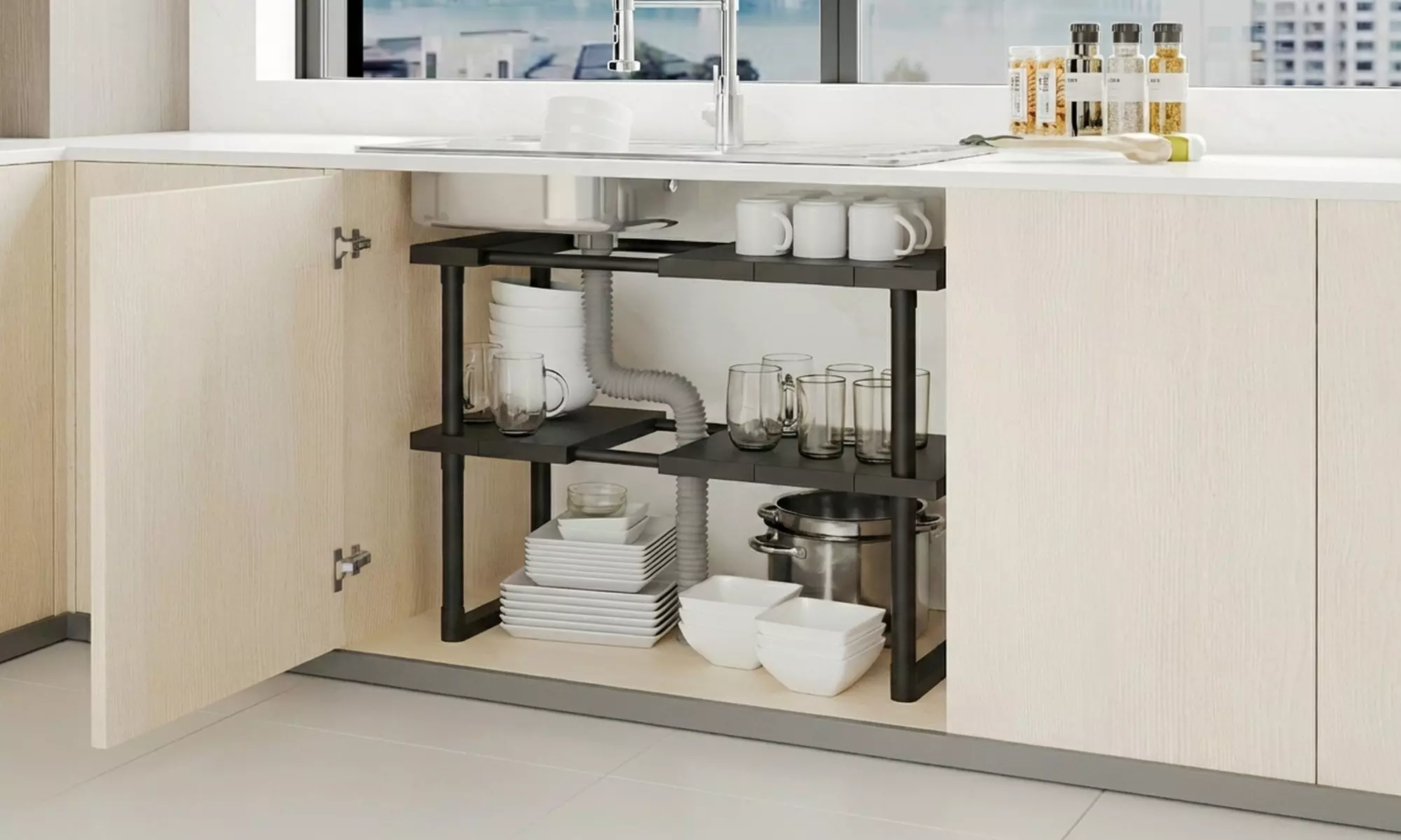 Extendable Under Sink Organizer