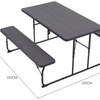 Image 7: Foldable Black Picnic Table and Bench Set