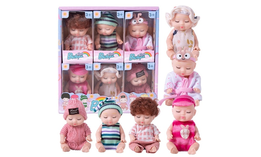 Image 6: Six Picese Mini Sleeping Rebirth Dolls