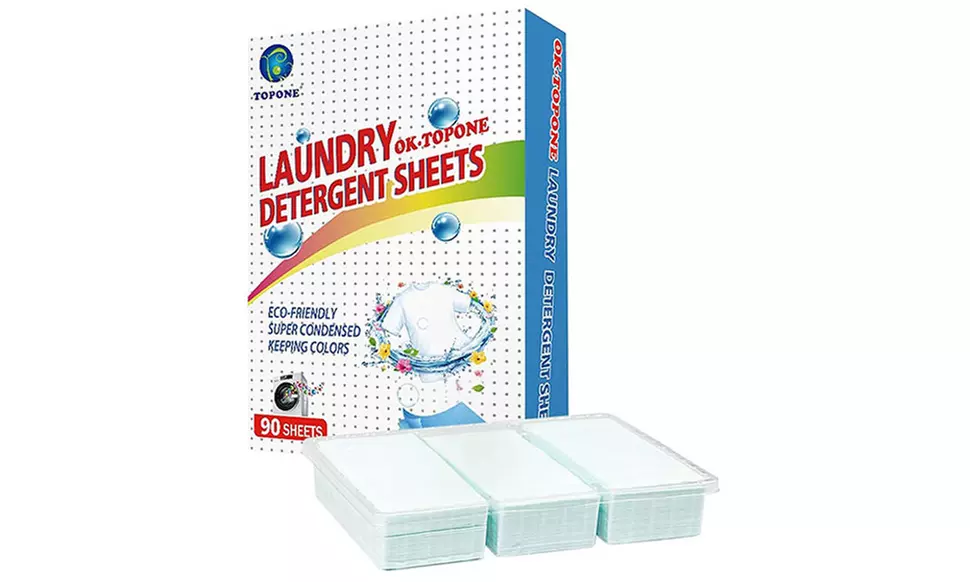 Paquete de 90 hojas de detergente soluble ecológico