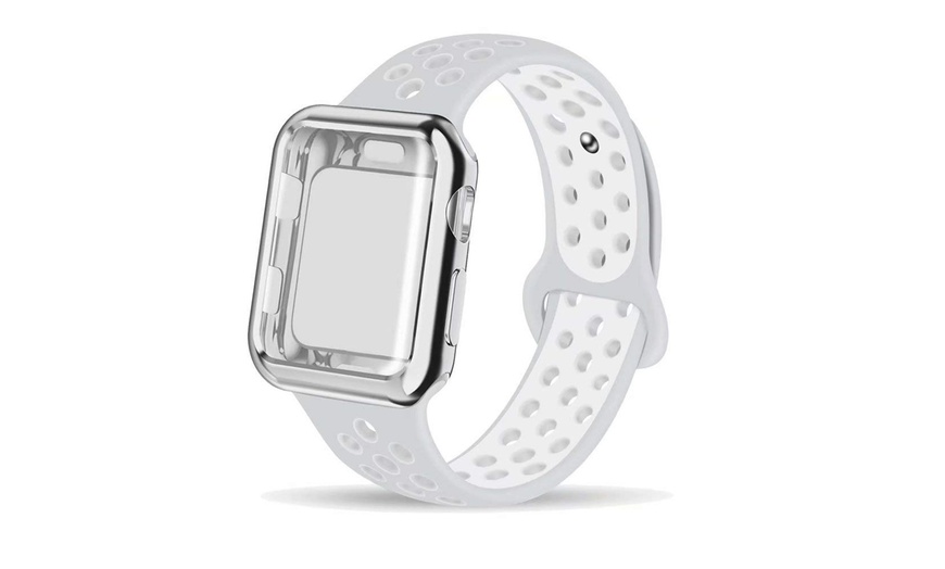 Image 11: Sports Strap Wrist Band Loop W/ Screen Protector Bumper Case For Apple Watch