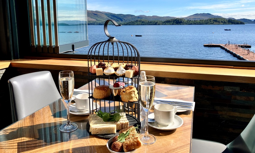 Image 1: Morning or Afternoon Tea with Prosecco on Loch Lomond with Spa Upgrade