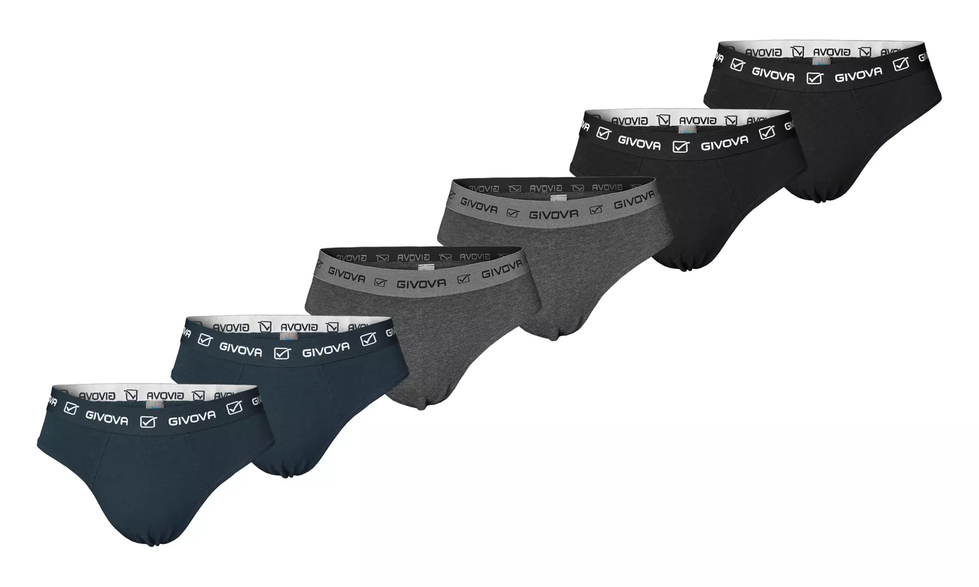 6 paia di slip o boxer Givova da uomo