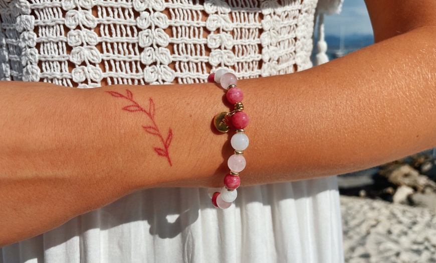 Image 6: Bracelet en pierres naturelles et acier inoxydable de Foresto Antibes
