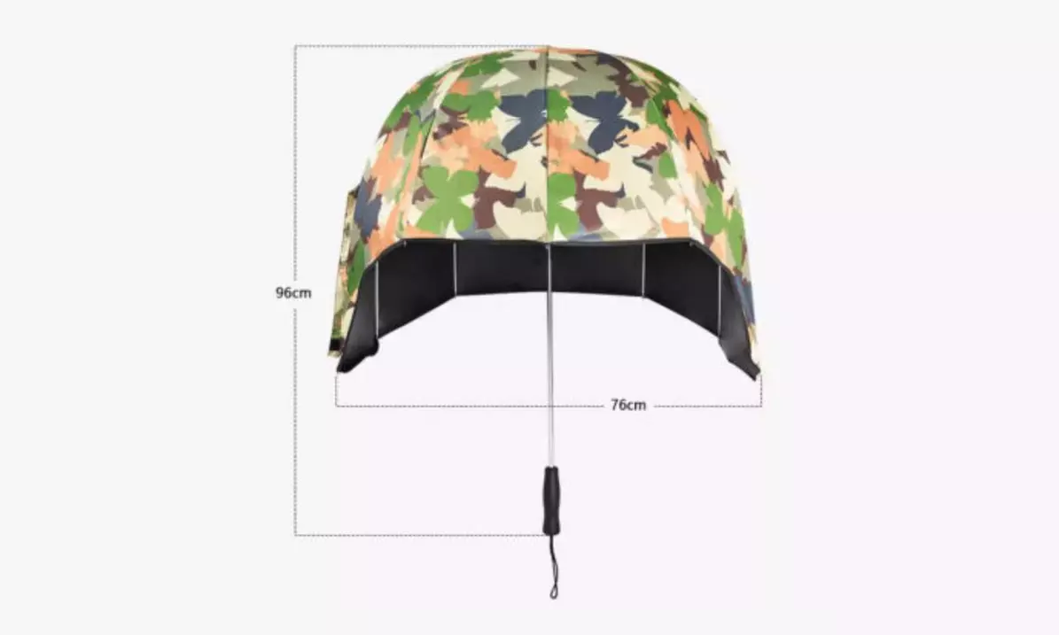 Vinyl Sun and Rain Protection Helmet Umbrellas in Assorted Colours