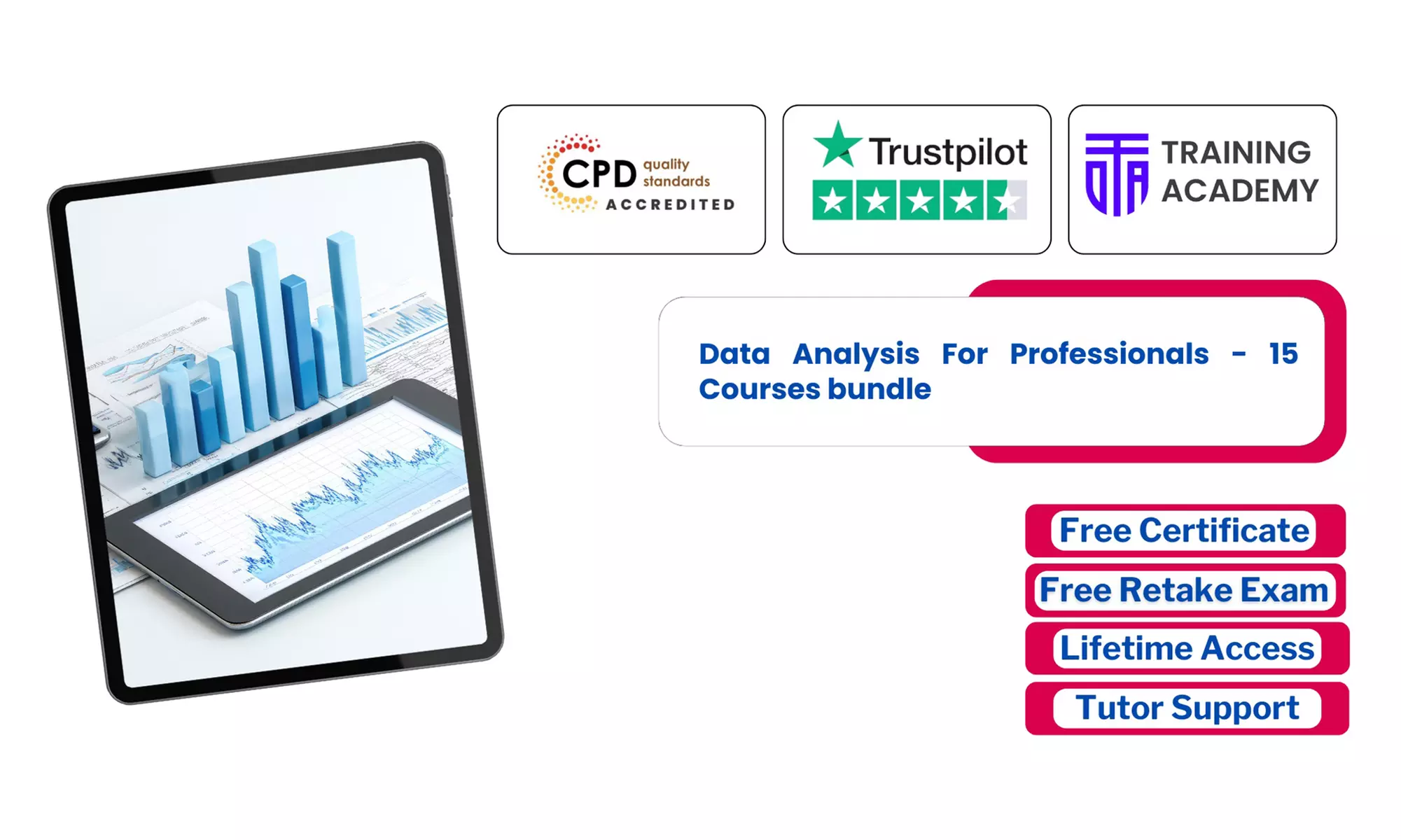 Online Training Academy: 15-Course Data Analysis & Business Intelligence Bundle + Lifetime Access(Up to 58% Off) - Primary Image