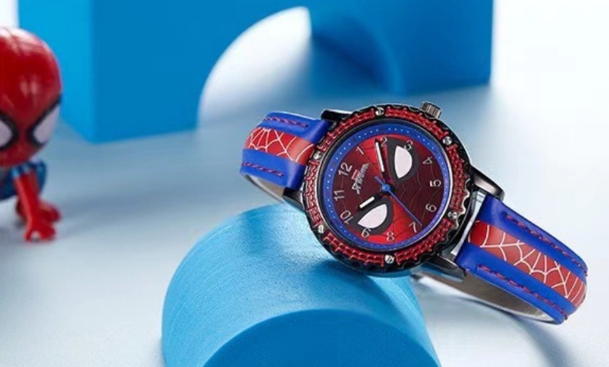 Image 3: Spider-Man Inspired Kids Water-Resistant Watch