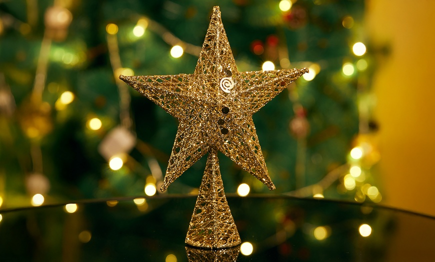 Image 5: Gold and Silver Star Christmas Tree Toppers