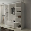 Image 11: Lucca Modern 4 Door Hinged Wardrobe with Mirror and Drawers
