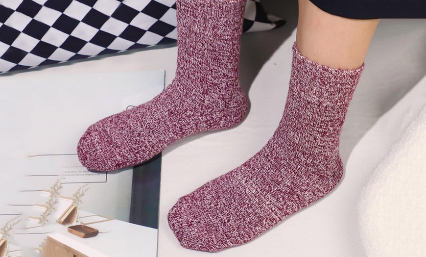 Image 5: 5 Pack Winter Warm Knit Socks