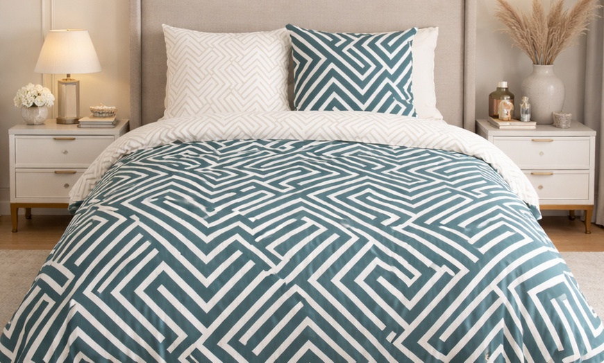 Image 6: Set di biancheria da letto reversibile in 100% cotone