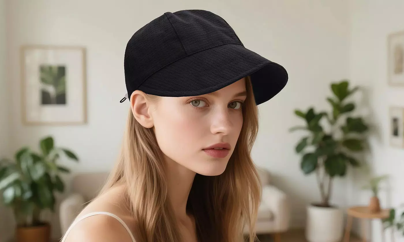 Women's Wide Brim Sun Hat: UV Protection Beach & Outdoor Ponytail Cap