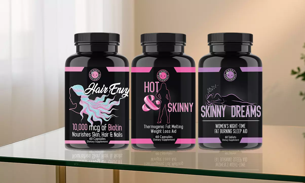 Hair Envy 10,000mcg Biotin, Hot & Skinny Thermogenic, Skinny Dreams Sleep Aid