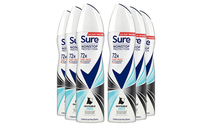 Image 2: 6-Pack Sure Women's Anti-Perspirant 72H Nonstop Protection Deo
