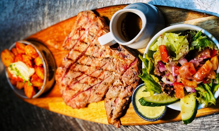 Image 1: Share a 20oz Sirloin, Raise a Glass, Make It a Night 