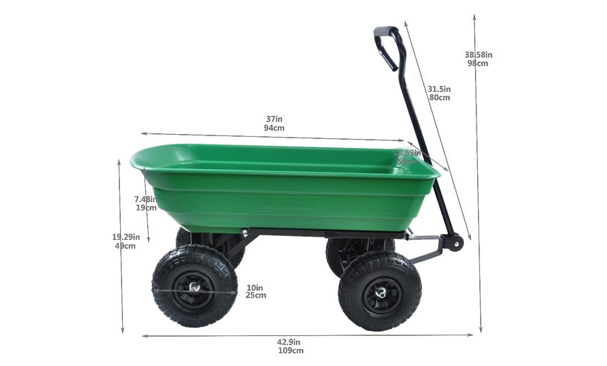 Image 9: Heavy-Duty Tipper Garden Cart