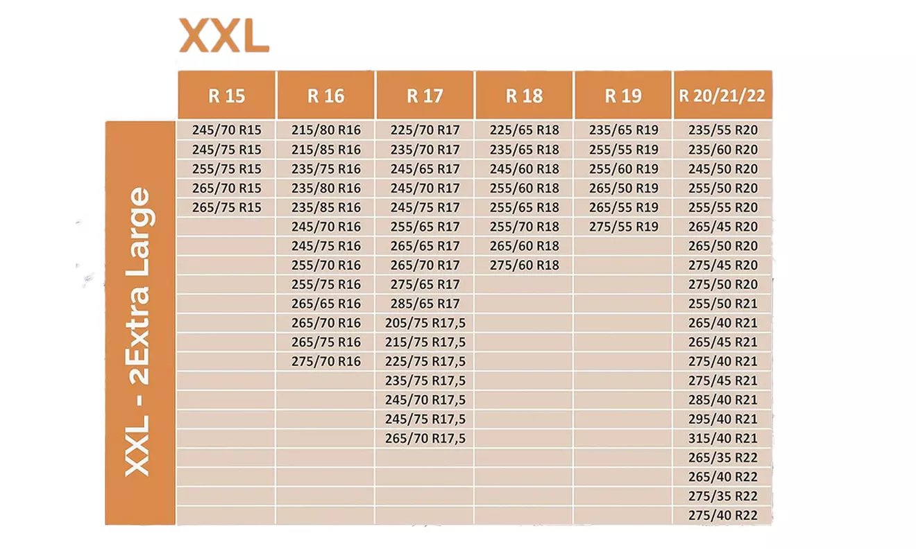 Set di 2 catene da neve in tessuto