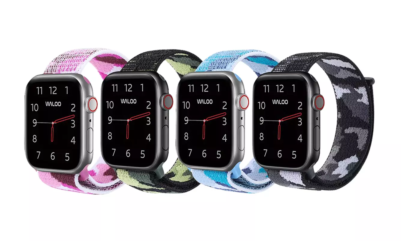 Waloo Camo Woven Nylon Replacement Band For Apple Watch - All Series